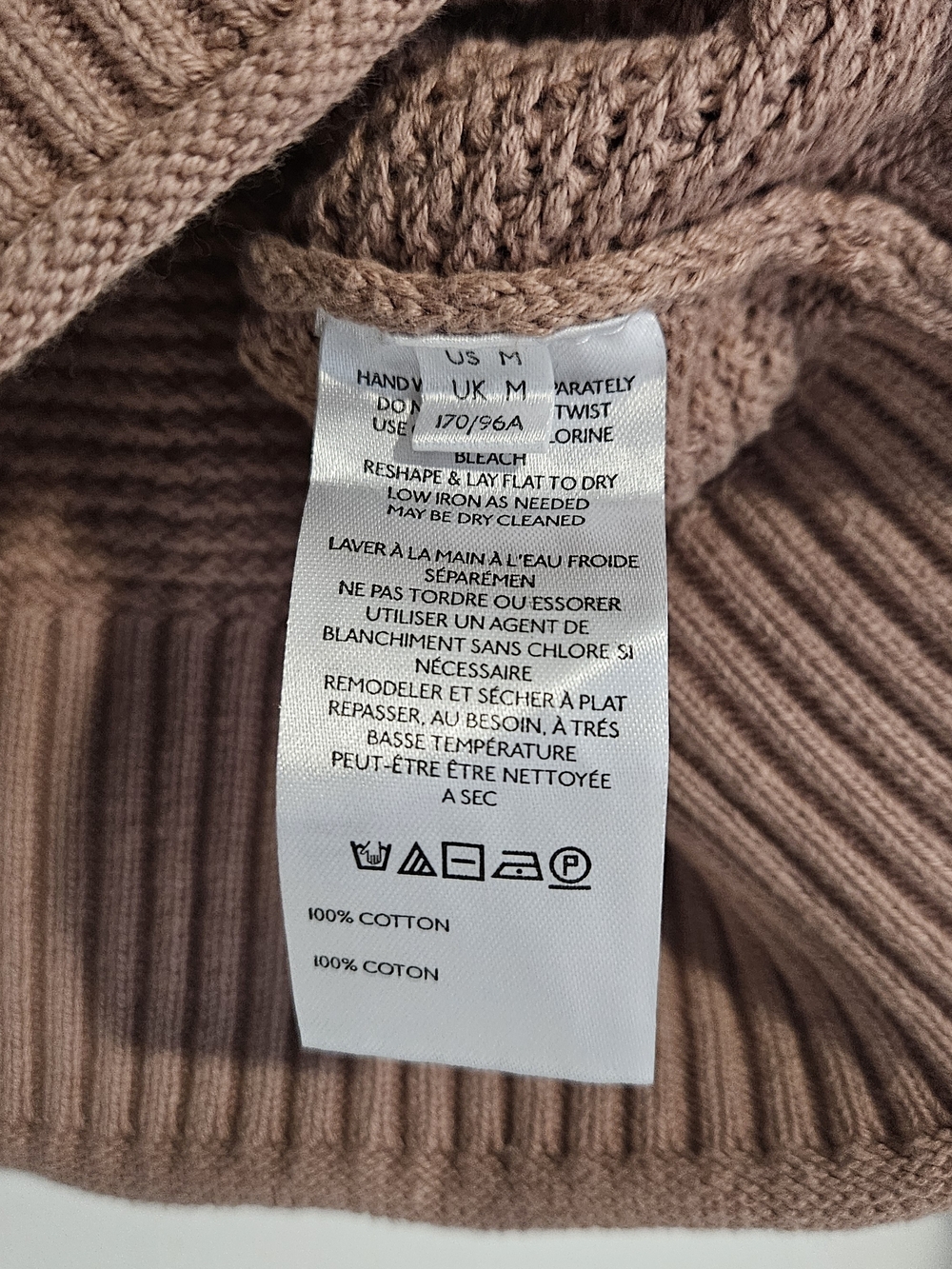 Free People FB Beach Chunky 100% Cotton Knit Sweater – Size Medium - Picture 3 of 7